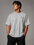 Oversized Gym T-Shirt - Premium Heavy Cotton Streetwear Fit (Gray)